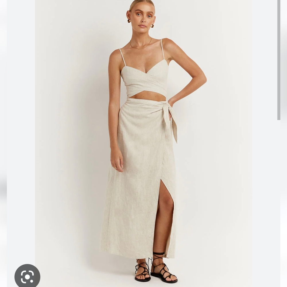 Dissh wrap skirt linen